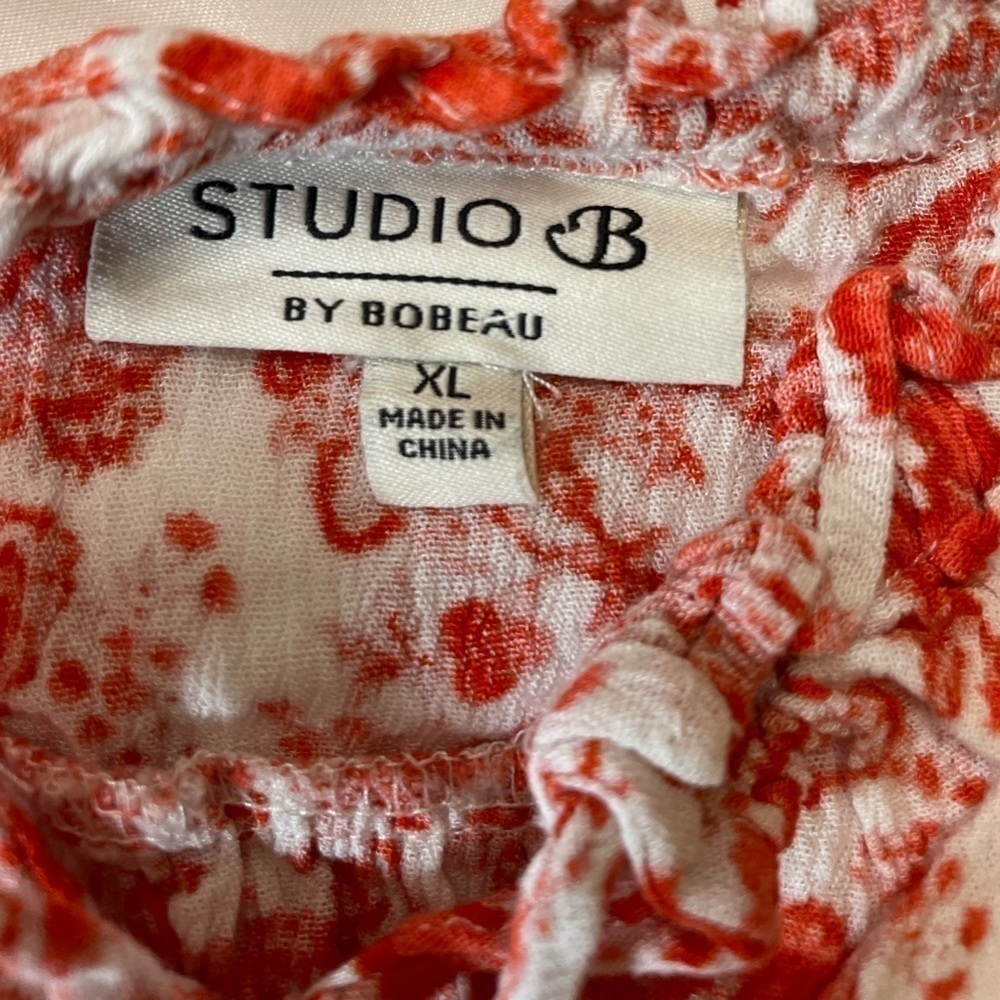 Studio B size XL red and white floral maxi dress - Picture 7 of 8